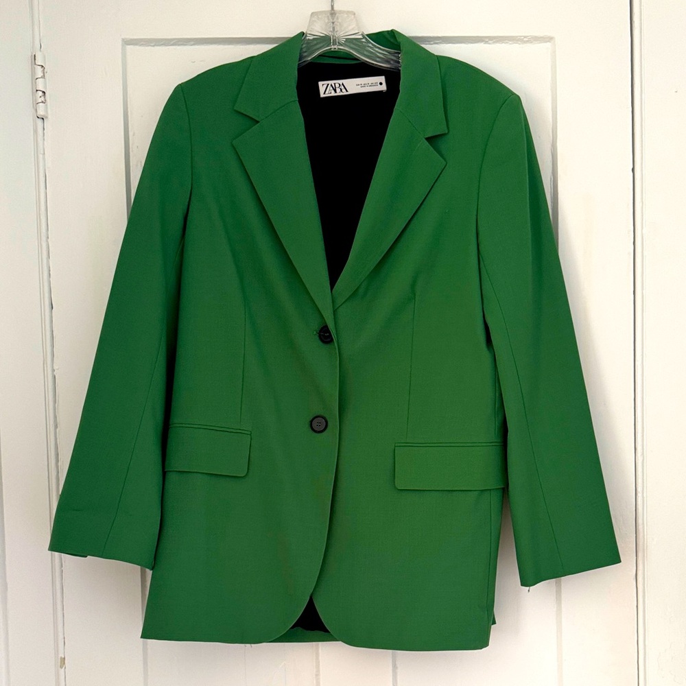 Zara Women's Vibrant Green Suit woman’s blazer